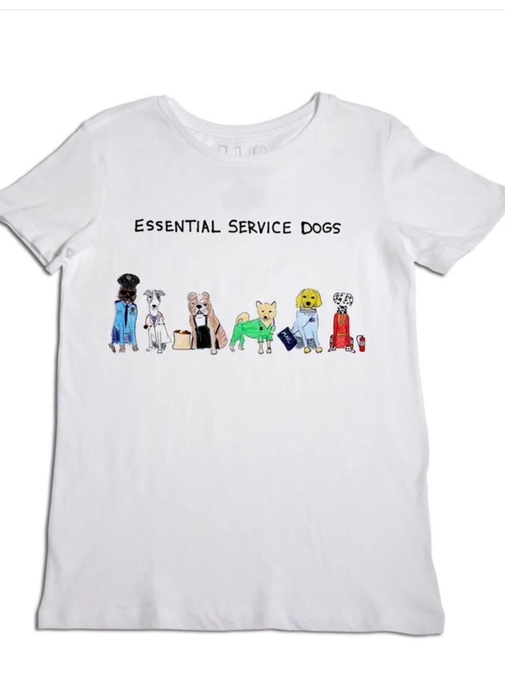 Essential Service Dogs White Graphic Tee - Women's Short Sleeve